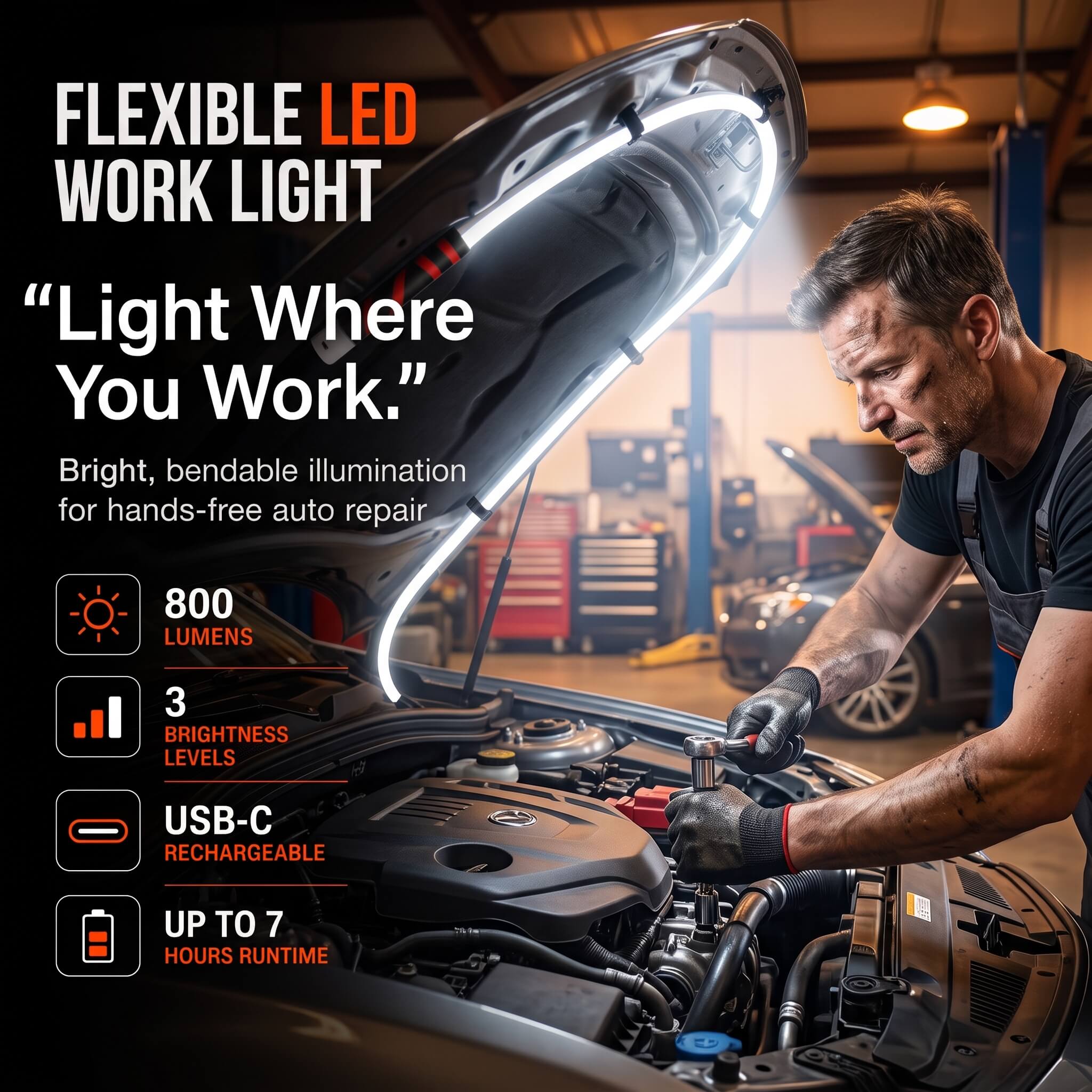 BeamFlex™ LED Work Flashlight